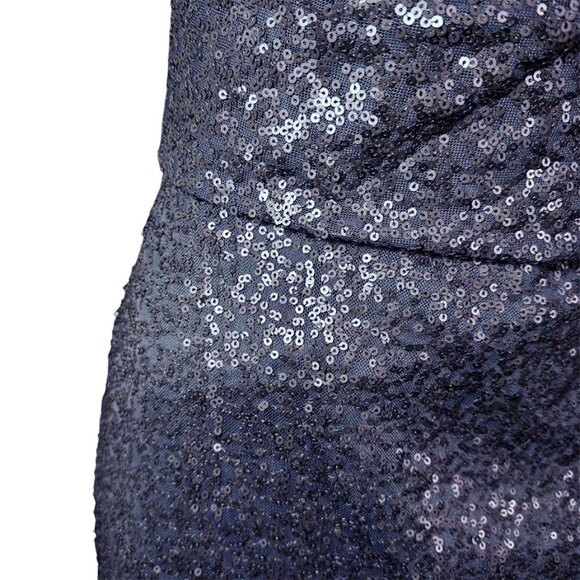 AMSALE Cowl Neck Halter Top  Sequin Evening / Bridesmaids Dress - Picture 8 of 9
